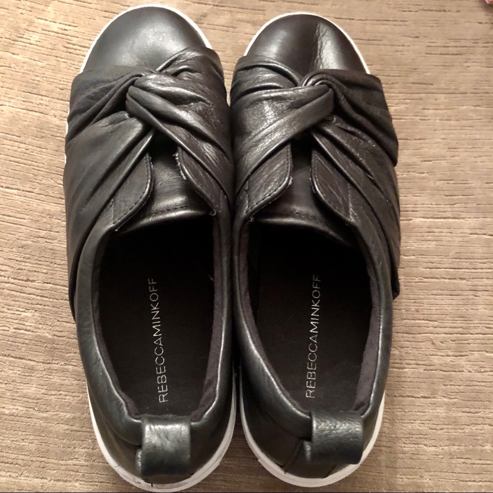 Rebecca Minkoff Nicole black faux leather sneakers